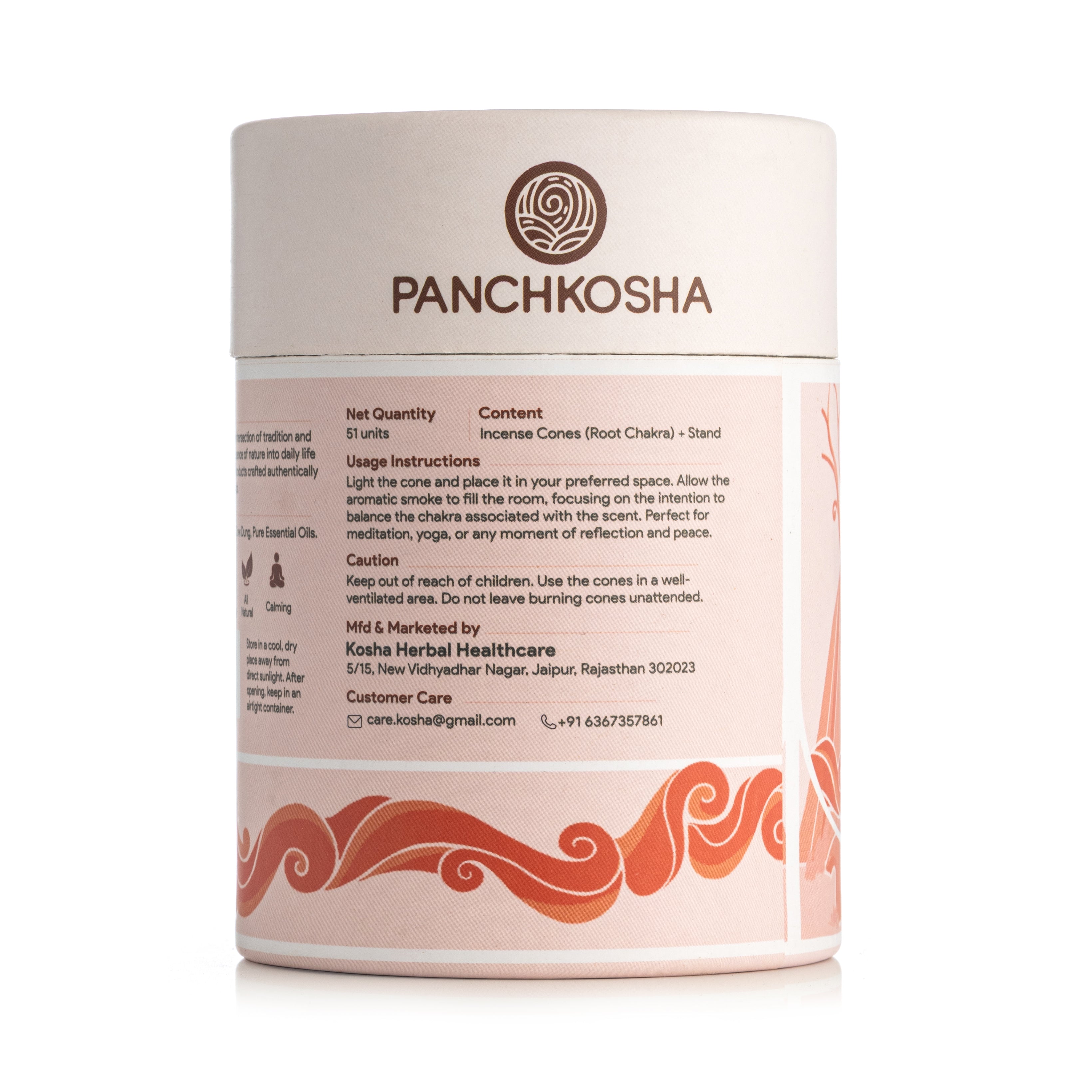Panchkosha ROOT CHAKRA Incense Cones (51 units)