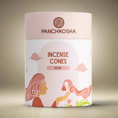 Panchkosha ROSE Incense Cones (51 units)