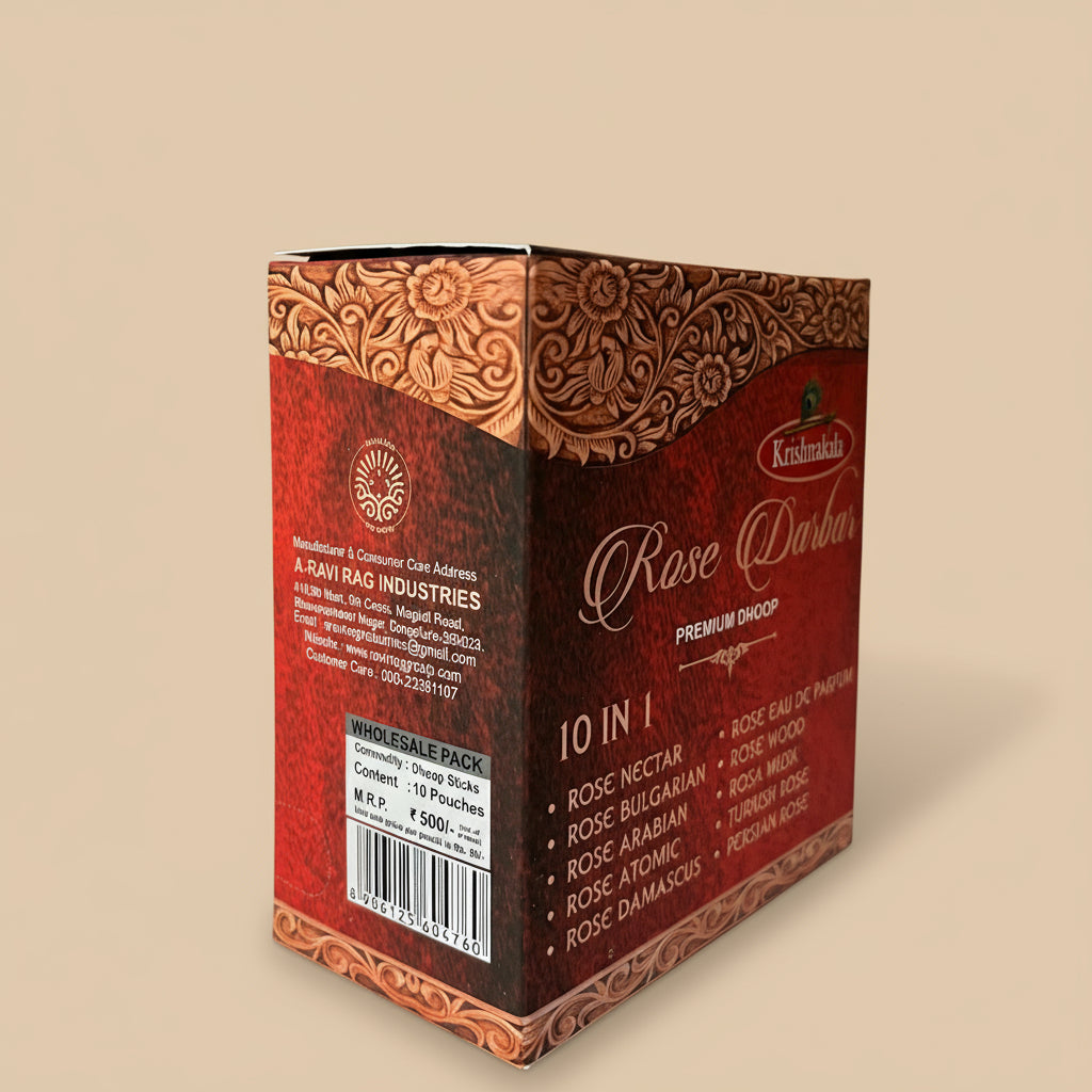 Krishnakala ROSE DARBAR Premium Dhoop(10 Pouches)