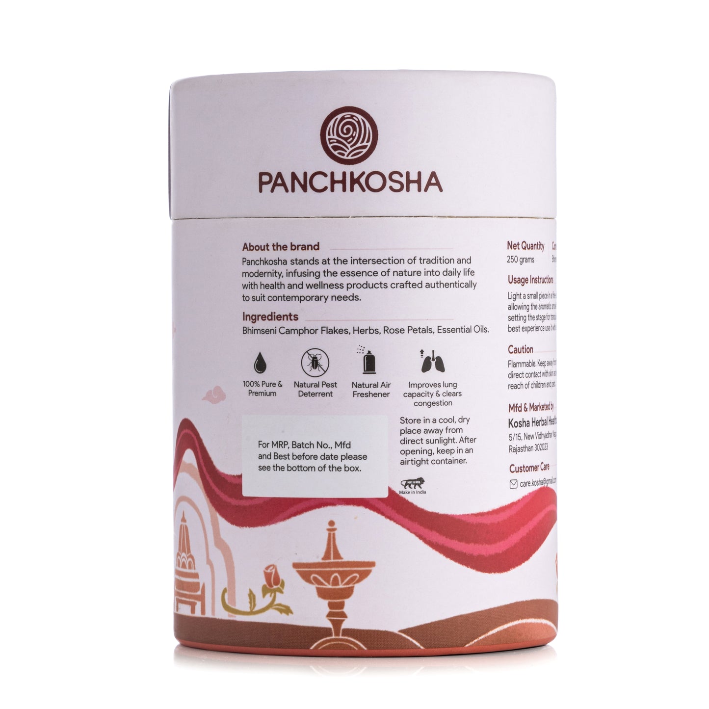 Panchkosha bhimseni Camphor ROSE CAMPHOR (100gm)