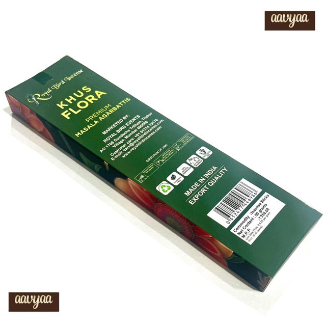 Royal Bird Khus Flora Masala Incense Sticks (50gms)