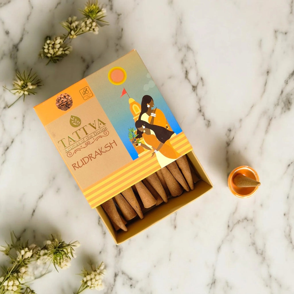 Tattva RUDRAKSH Incense Cones (40 Cones)