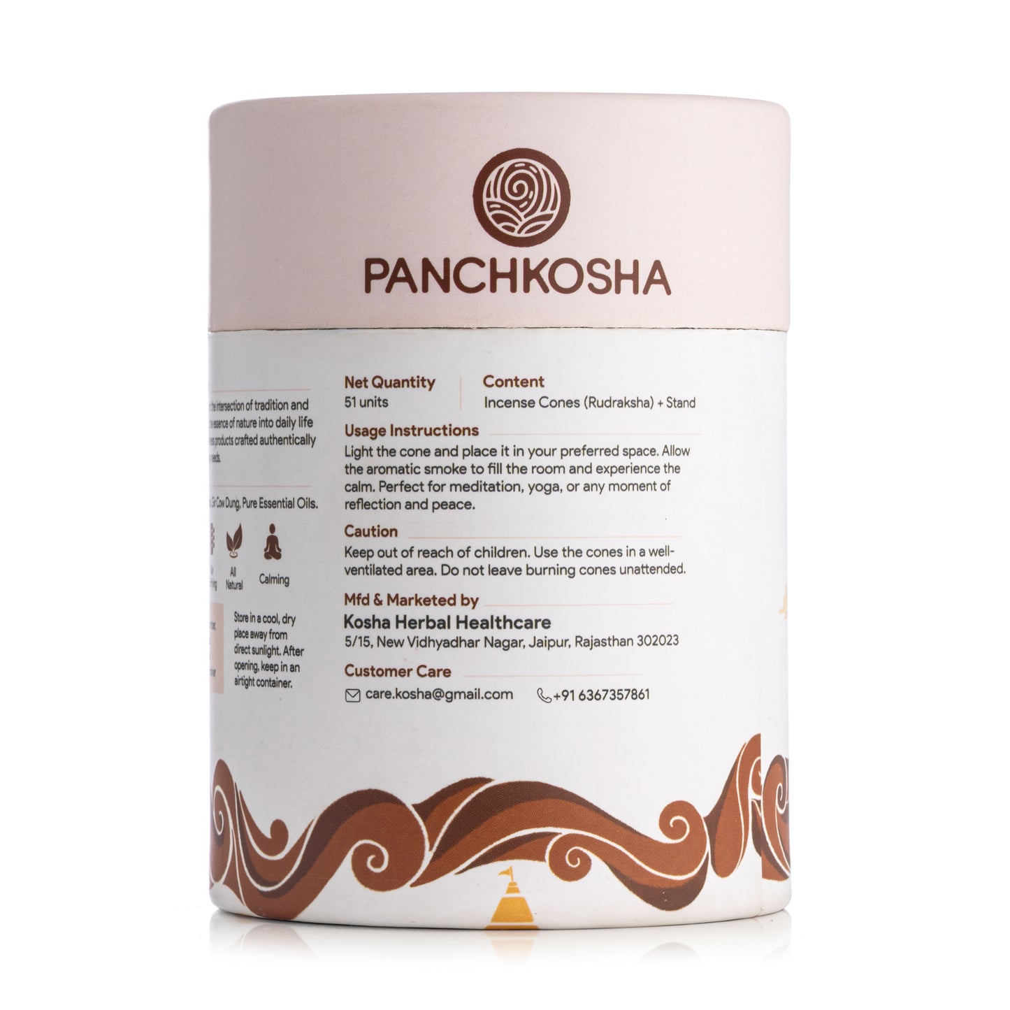Panchkosha RUDRAKSHA Incense Cones (51 units)