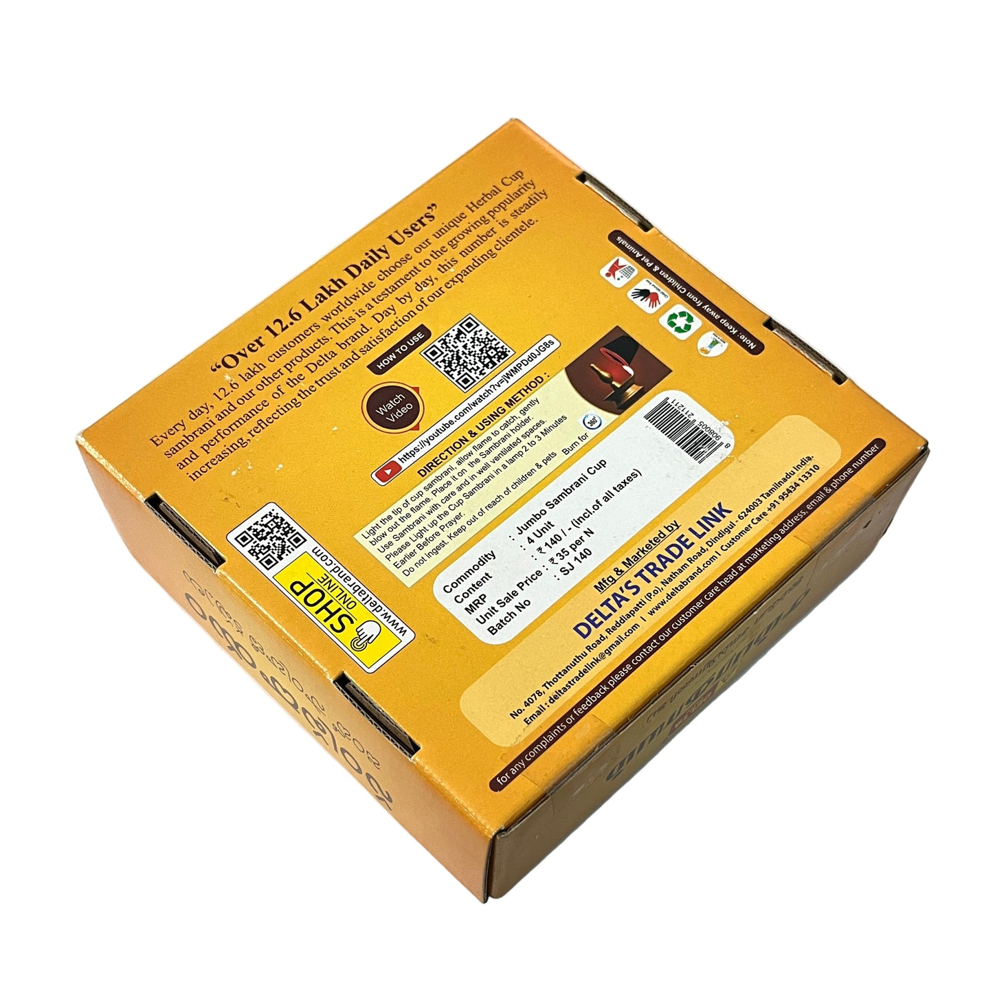 Delta SAMPRADAYAM Jambo Sambrani Cup (4 cups)