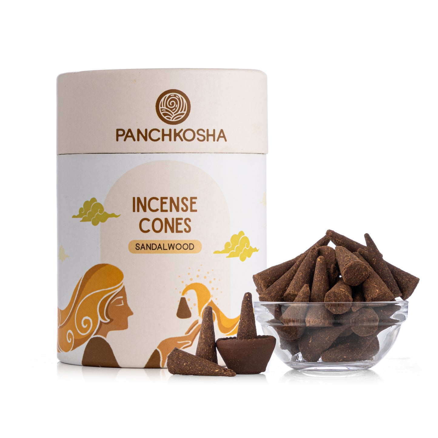 Panchkosha SANDALWOOD Incense Cones (51 units)