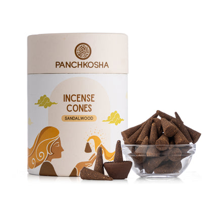 Panchkosha SANDALWOOD Incense Cones (51 units)