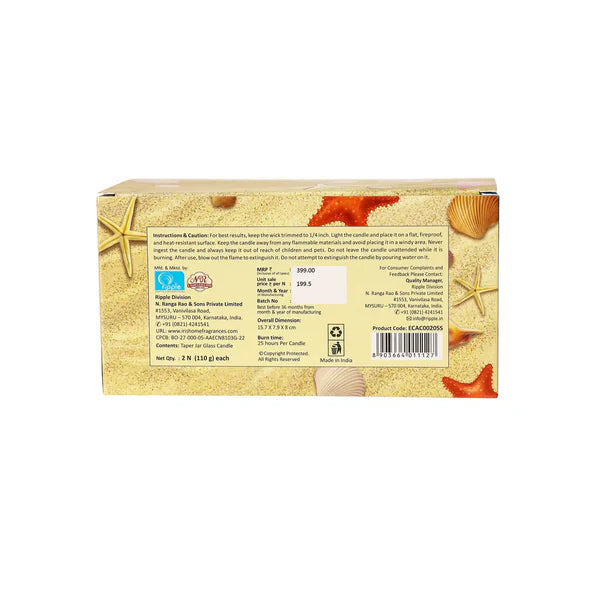 IRIS SEA SHORE Taper Jar Candles(1 pc- 110gms)