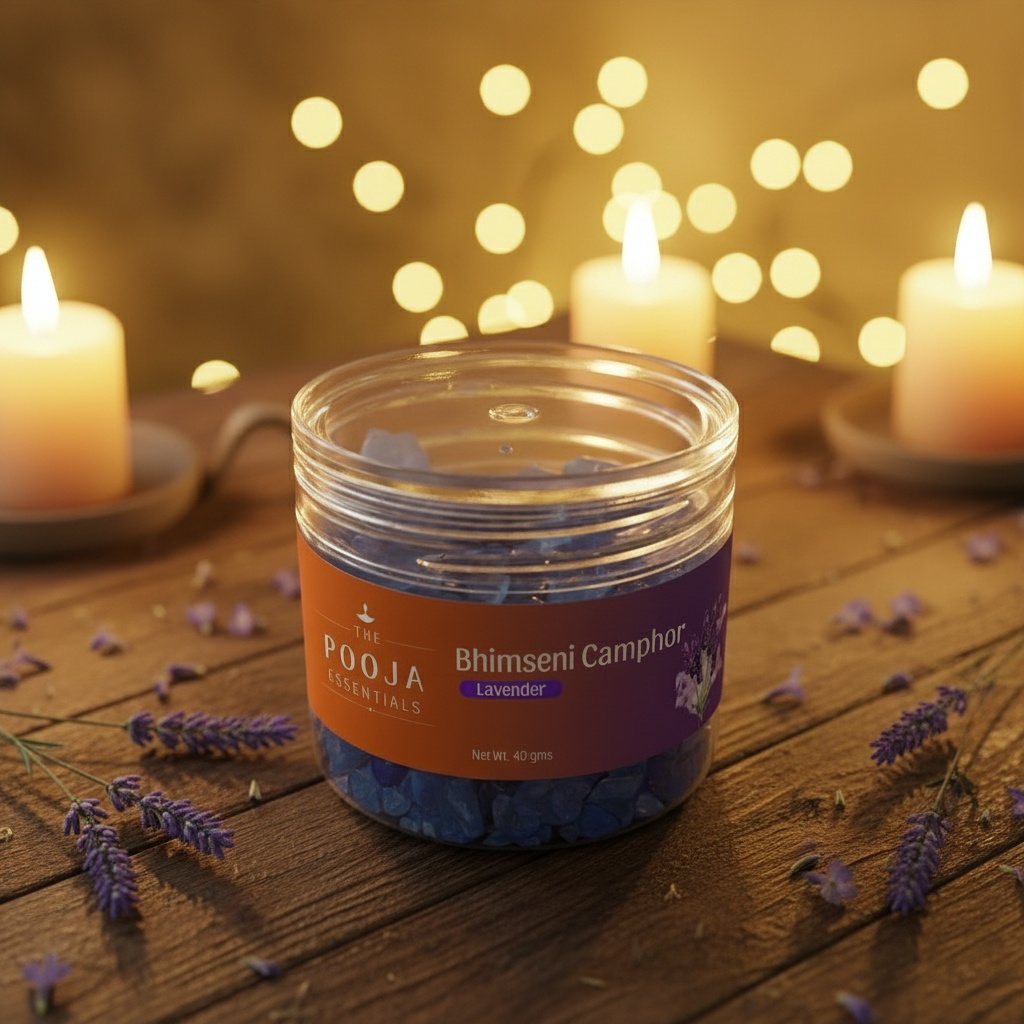 The Pooja Essentials - Lavender Bhimseni Camphor