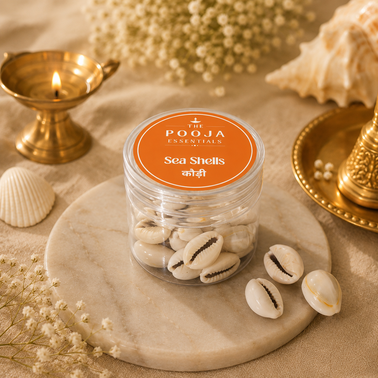 The Pooja Essentials - Sea Shells (21 pc)