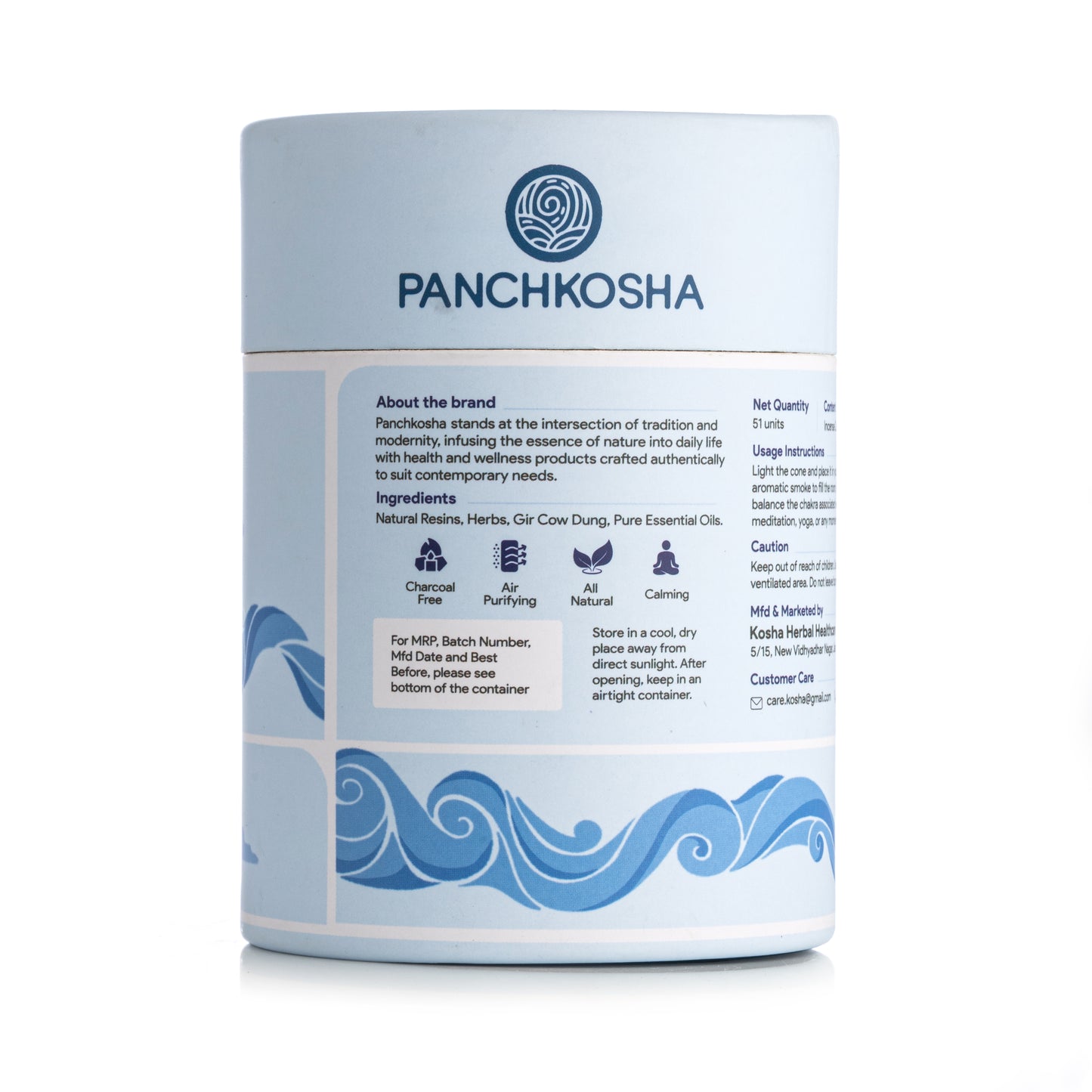 Panchkosha THROAT CHAKRA Incense Cones (51 units)