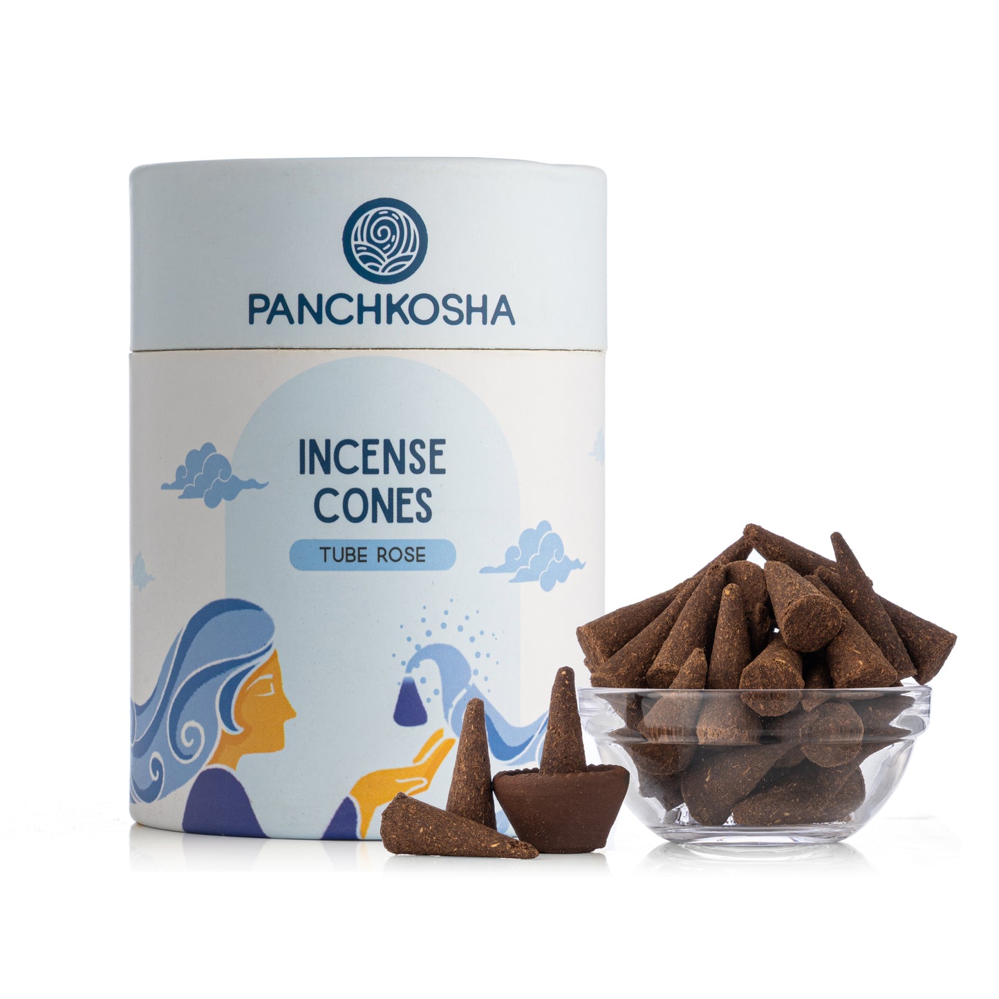 Panchkosha TUBE ROSE Incense Cones (51 units)