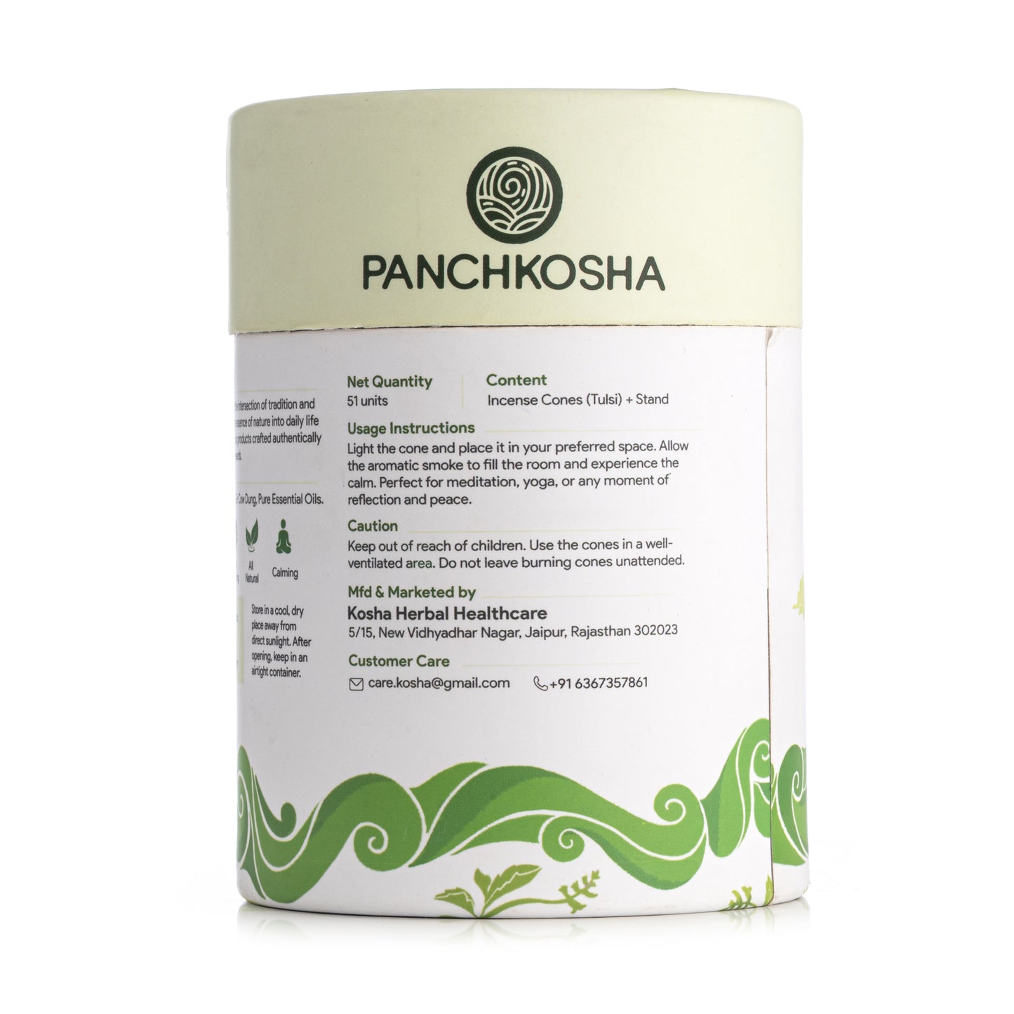 Panchkosha TULSI Incense Cones (51 units)