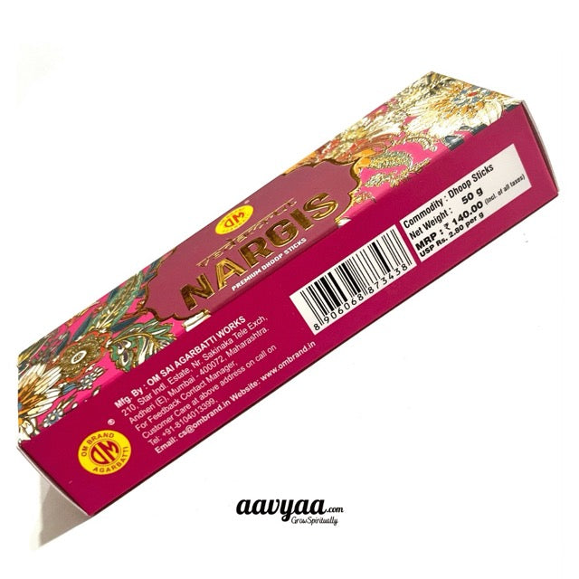 Om Brand Vedamrut NARGIS Premium Dhoop Sticks (50 gms)