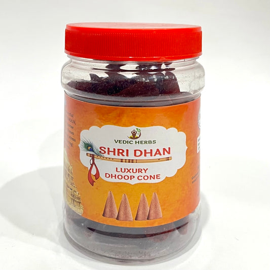 Vedic Herbs SHRI DHAN Luxury Dhoop Cones (130 gms)