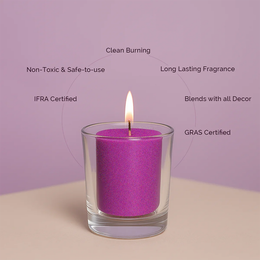 IRIS LAVENDER Votive Candles (Pack of 6)