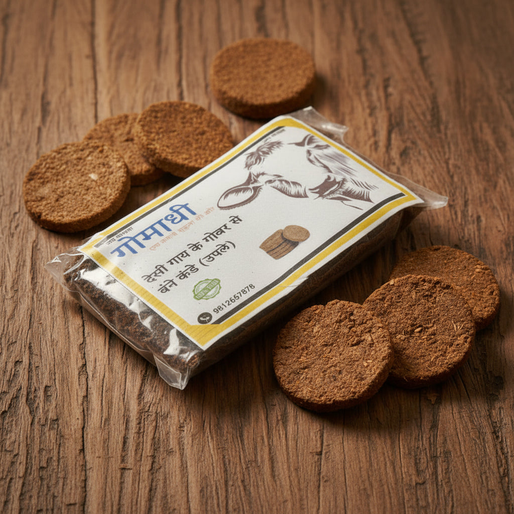 GOMADHI Cow Dung Cakes (10 cakes)