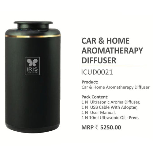 IRIS Car & Home Ultrasonic Aroma Diffuser - Black