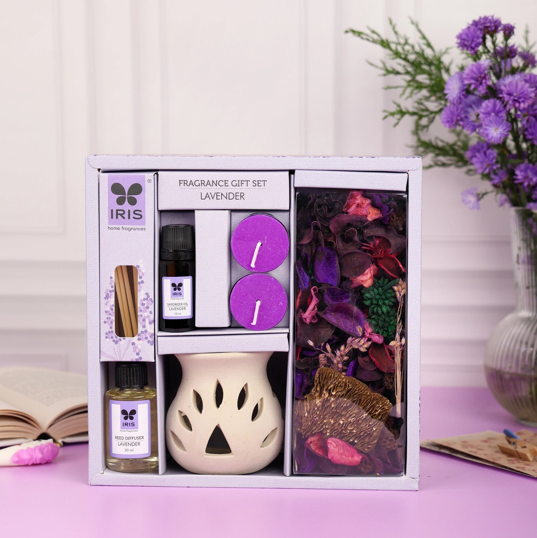 IRIS Vaporiser & Potpourri GIFT SET- Lavender