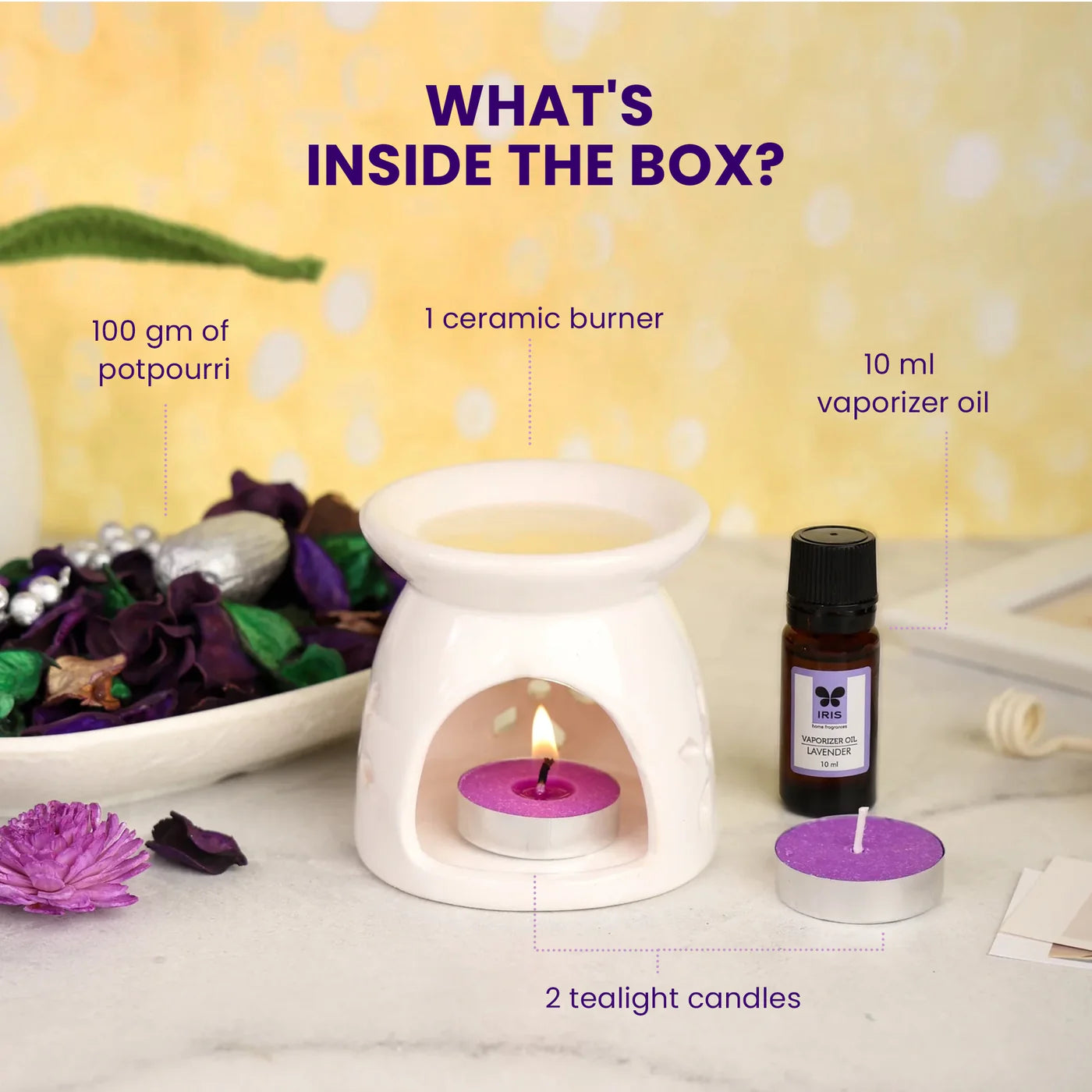 IRIS VAPORIZER & POTPOURRI LAVENDER Fragrance Gift Set