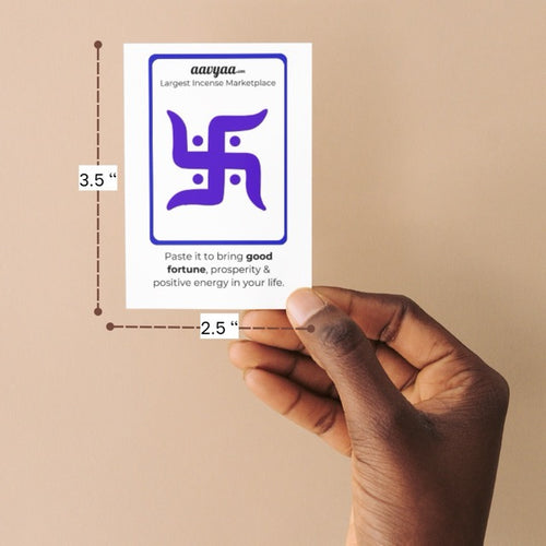 Aavyaa Blue Swastik sticker