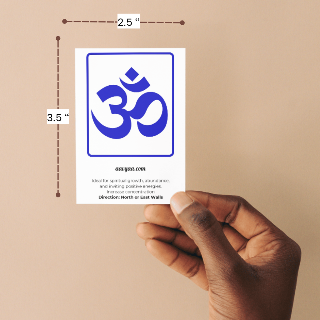 Aavyaa OM Stickers- Blue, Transparent(2.25" x 3.5")