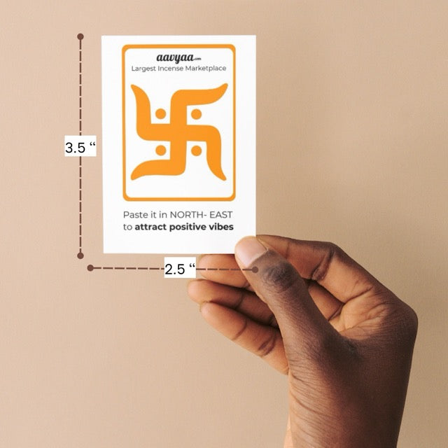 Aavyaa Orange Swastik Stickers