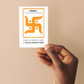 Aavyaa Orange Swastik Stickers