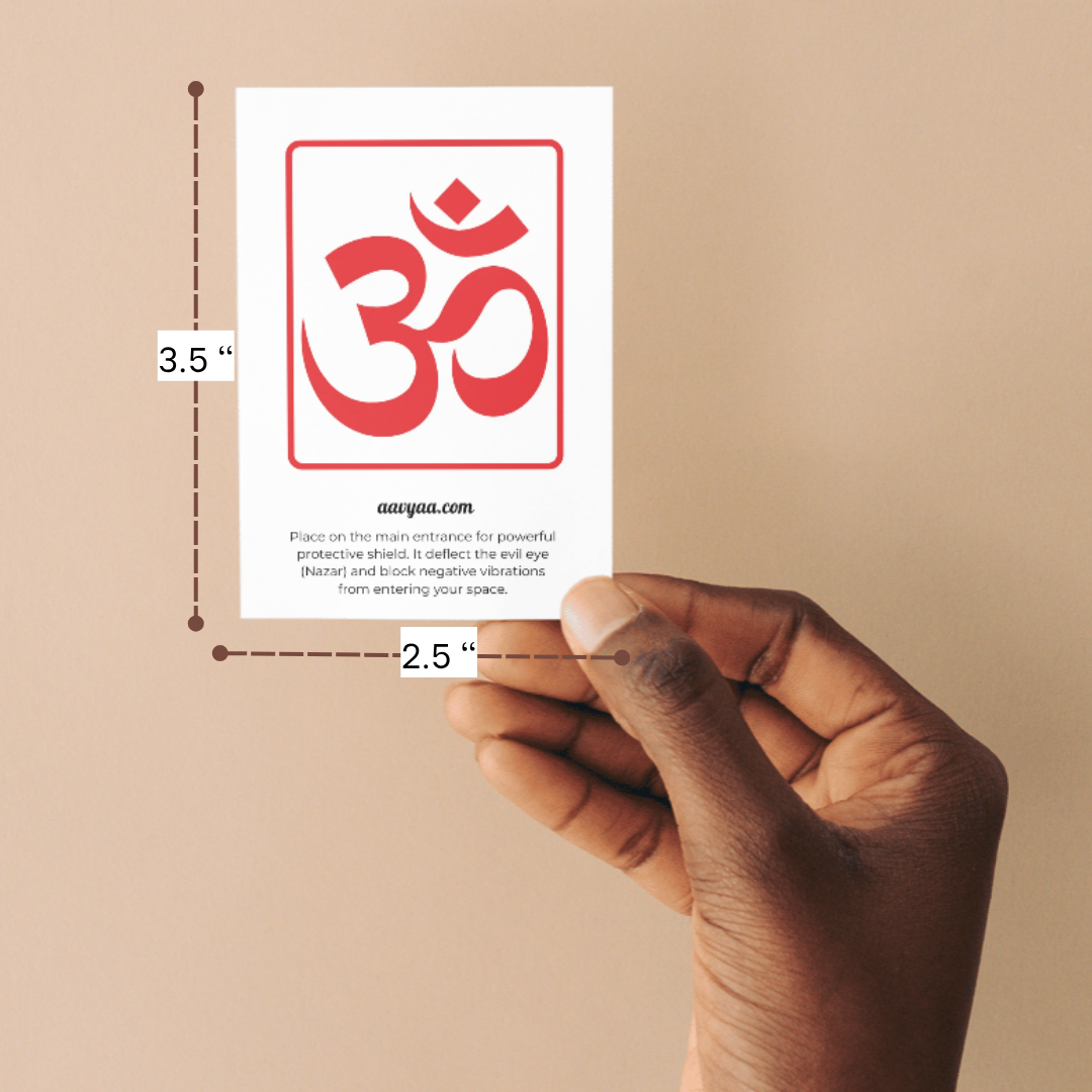 Aavyaa OM Stickers-Red square , Transparent(2.25" x 3.5")