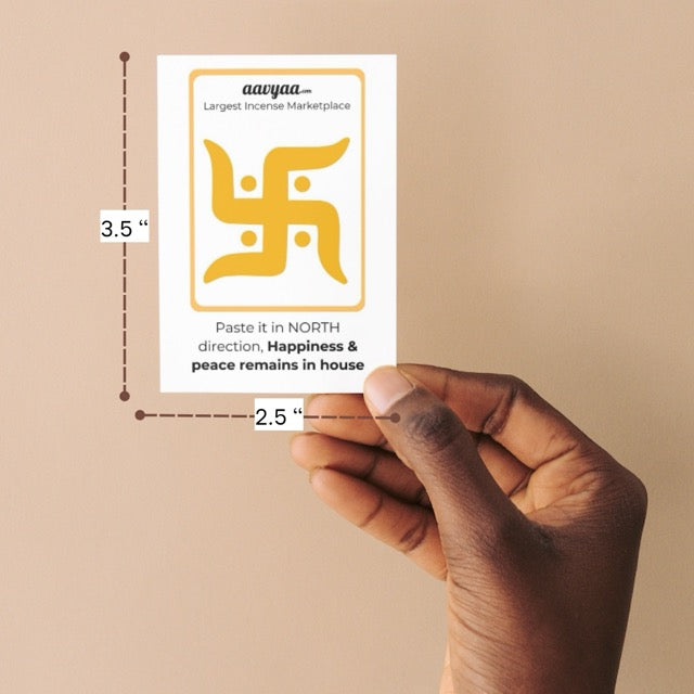 Aavyaa Yellow Swastik Stickers