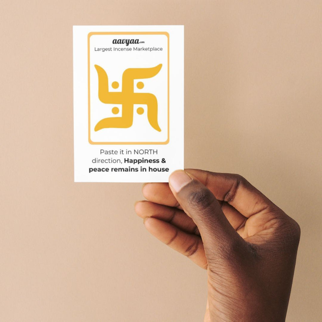 Aavyaa Yellow Swastik Stickers