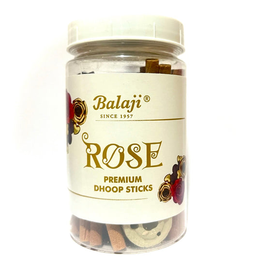 Balaji ROSE Premium Dhoop Sticks Jar (100 gms)