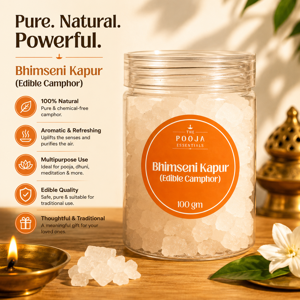 The Pooja Essentials - Edible Camphor