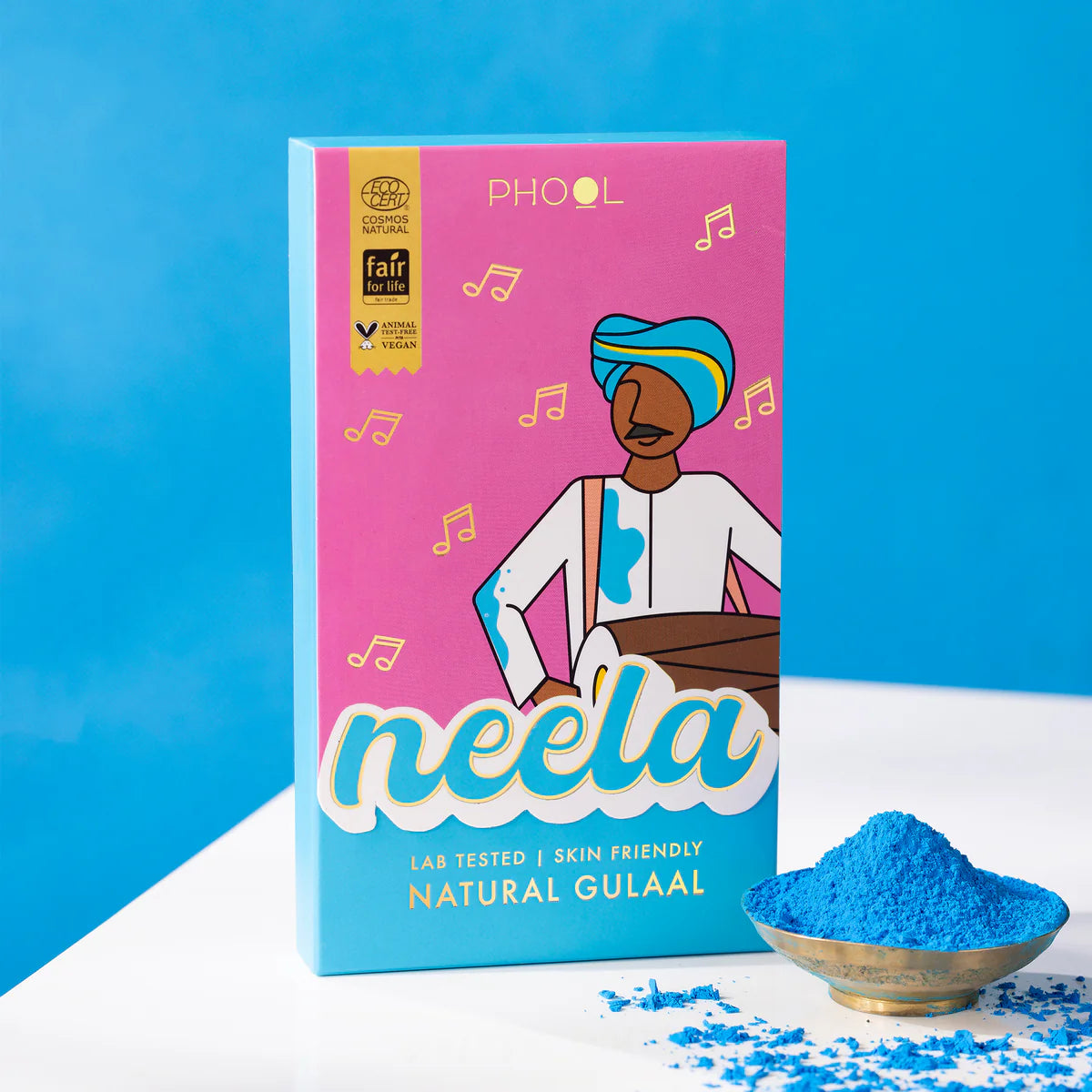 PHOOL BLUE Natural -NEELA Gulaal (100 g)