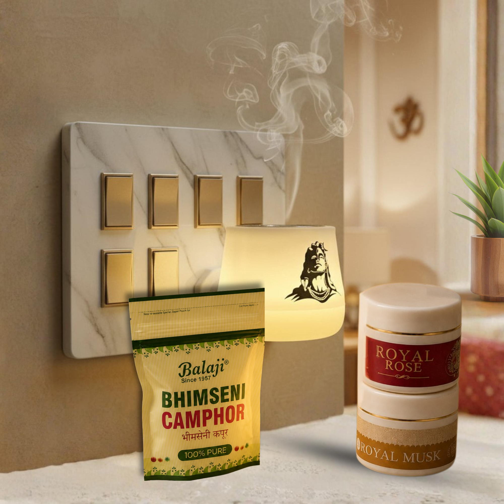 Fragrance camphor burner combo
