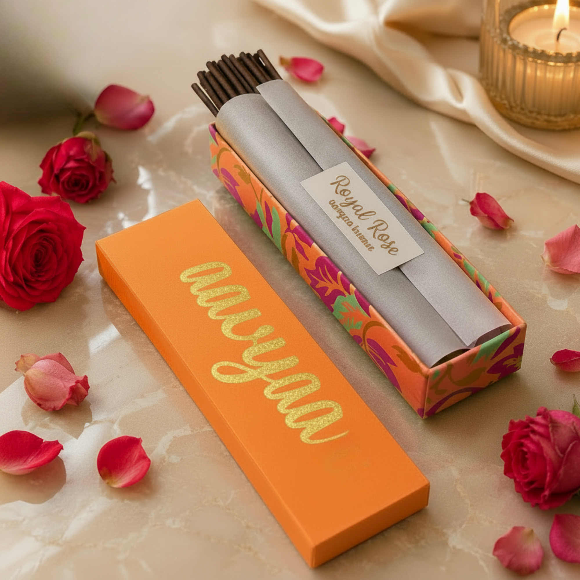 Aavyaa Rose Premium Incense sticks(50gm)
