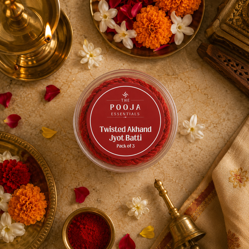 The Pooja Essentials Twisted Akhand jyot| 45cm | 17"
