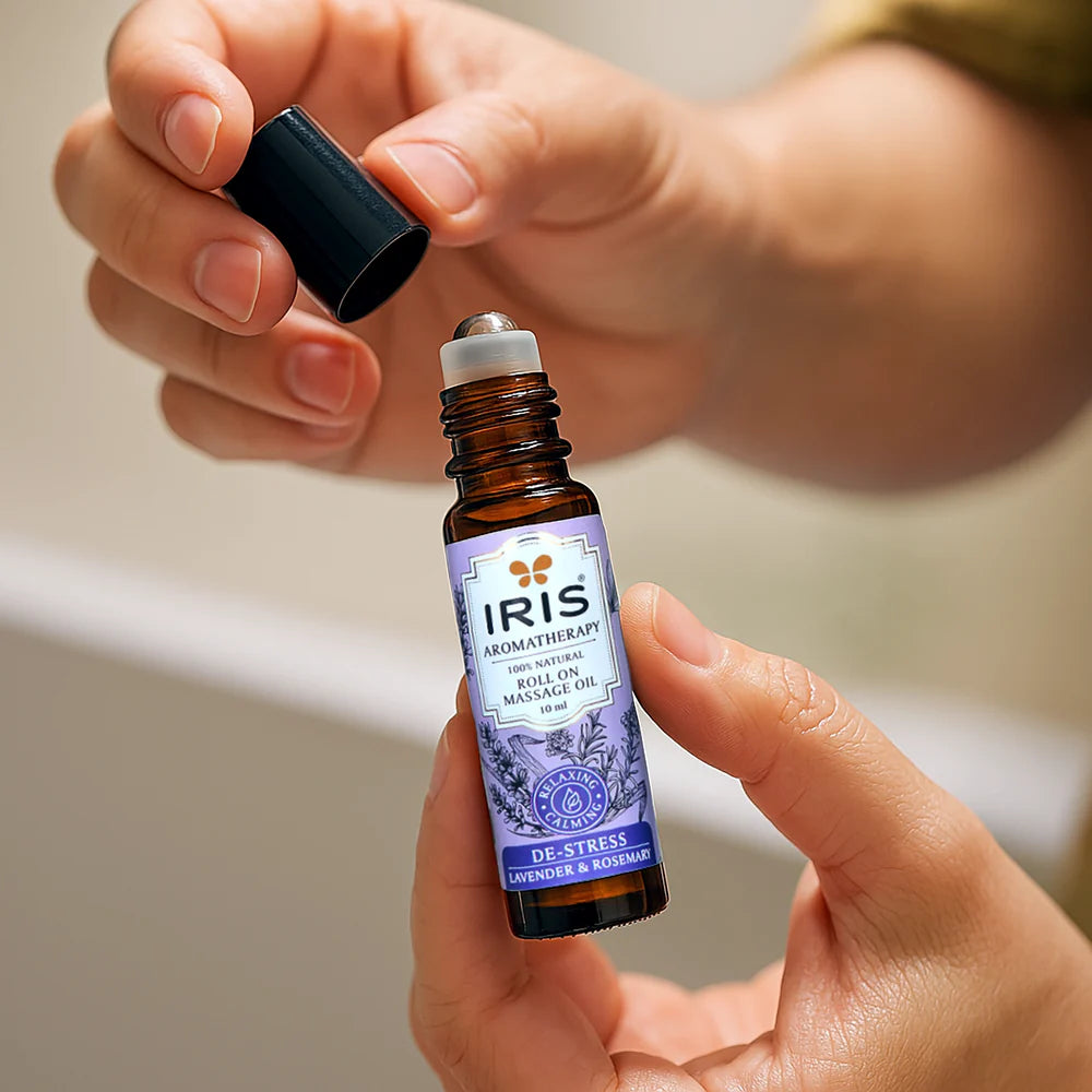 Iris DESTRESS  Roll On Massage Oil by IRIS Aromatherapy (10ml)