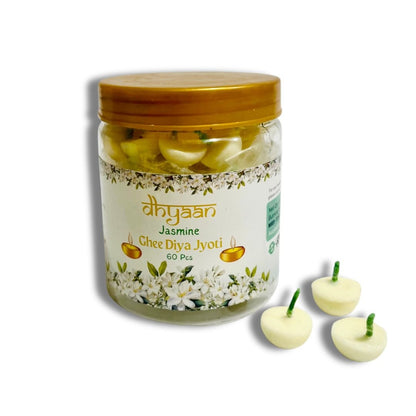 Dhyaan Jasmine Ghee Diya Jyot (60 pcs)