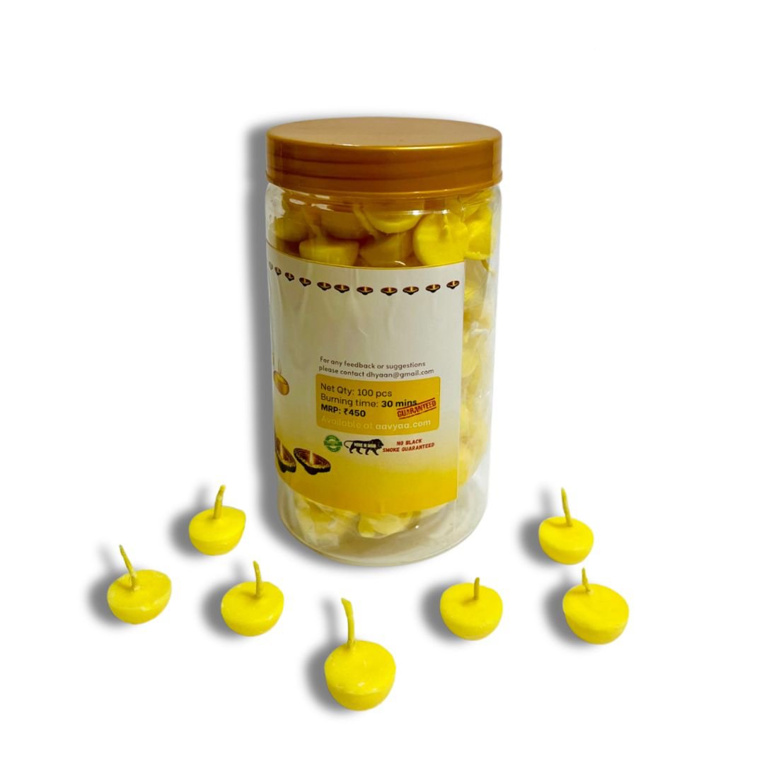 Dhyaan Pure Ghee Diya Jyot (100 pcs)