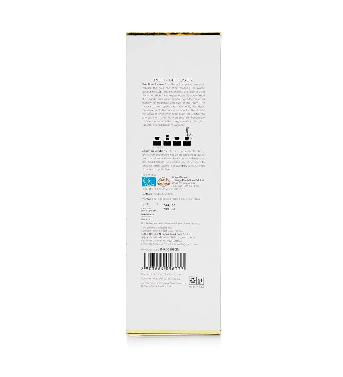 IRIS GLITTER Reed diffuser set