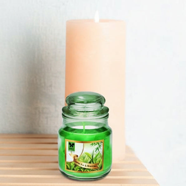 IRIS Green Tea and Bamboo Oz Jar Candle