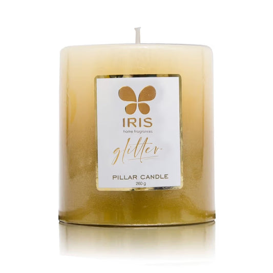 IRIS Glitter Pillar Candle(260gms)
