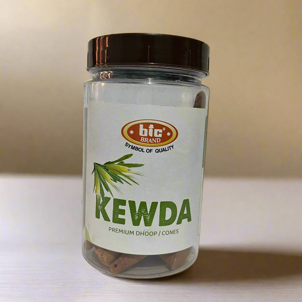 BIC KEWDA Premium Dhoop Cones Jar (100gm)