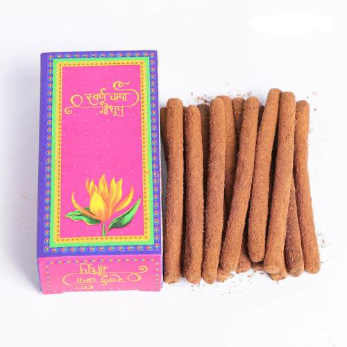 Malaan Gaudhoop SWARN CHAMPA Bambooless Dhoop sticks (15 pcs)