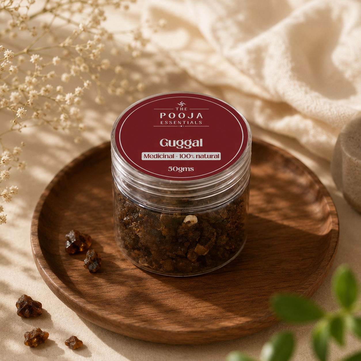The Pooja Essentials - Guggal Resins- 100% pure for medicinal use (50 gms)