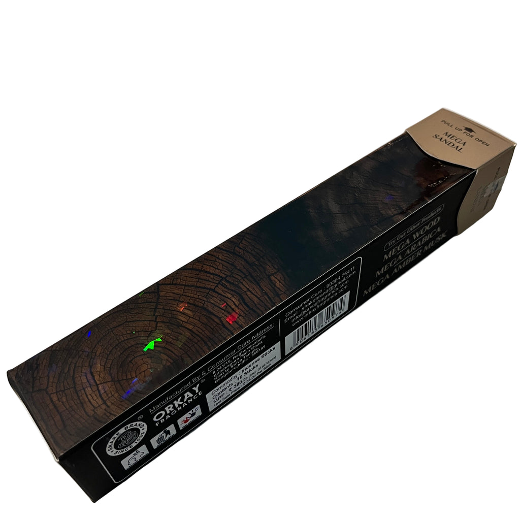Orkay Fragrances MEGA SANDAL high Premium Incense  Sticks (10 sticks)