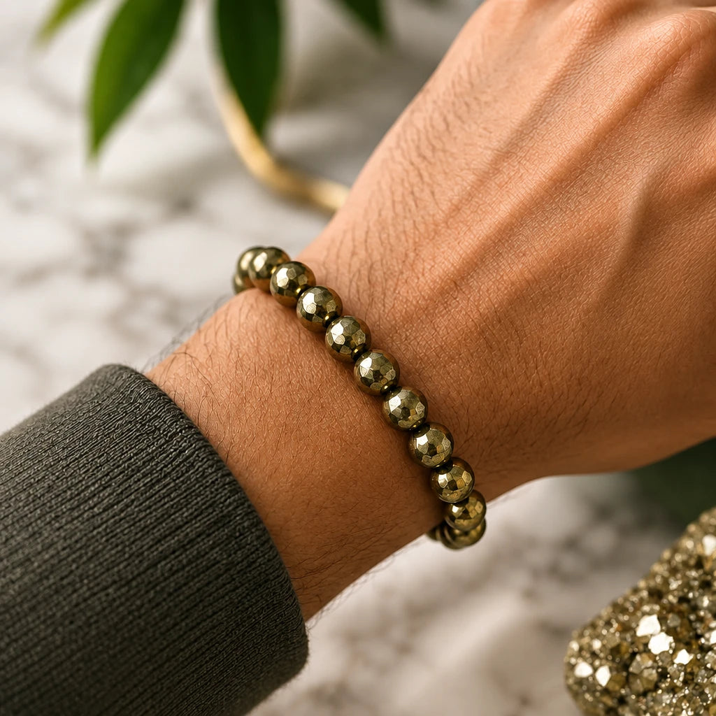 Pyrite Bracelet( polished) - Certified