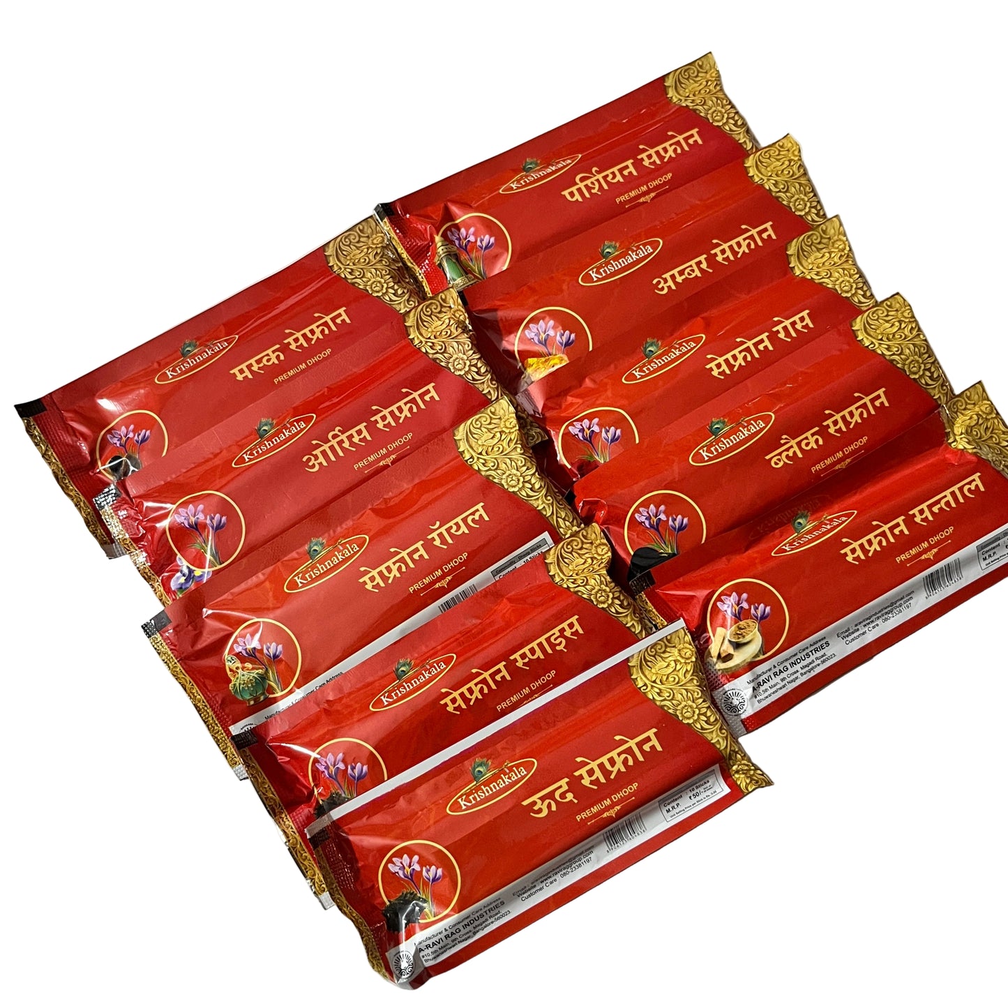 Krishnakala SAFFRON DARBAR Premium Dhoop (100 sticks)