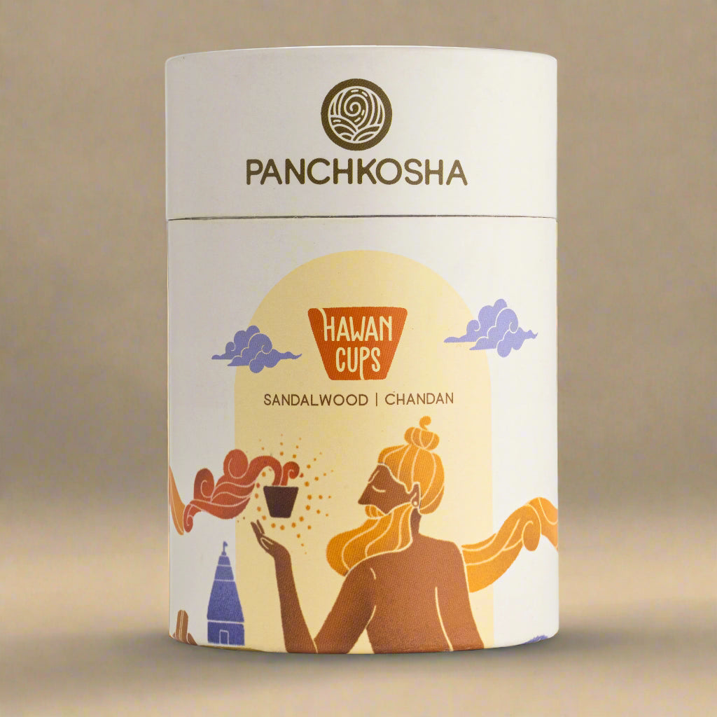 Panchkosha SANDALWOOD CHANDAN Hawan Cups (21 Hawan cups)