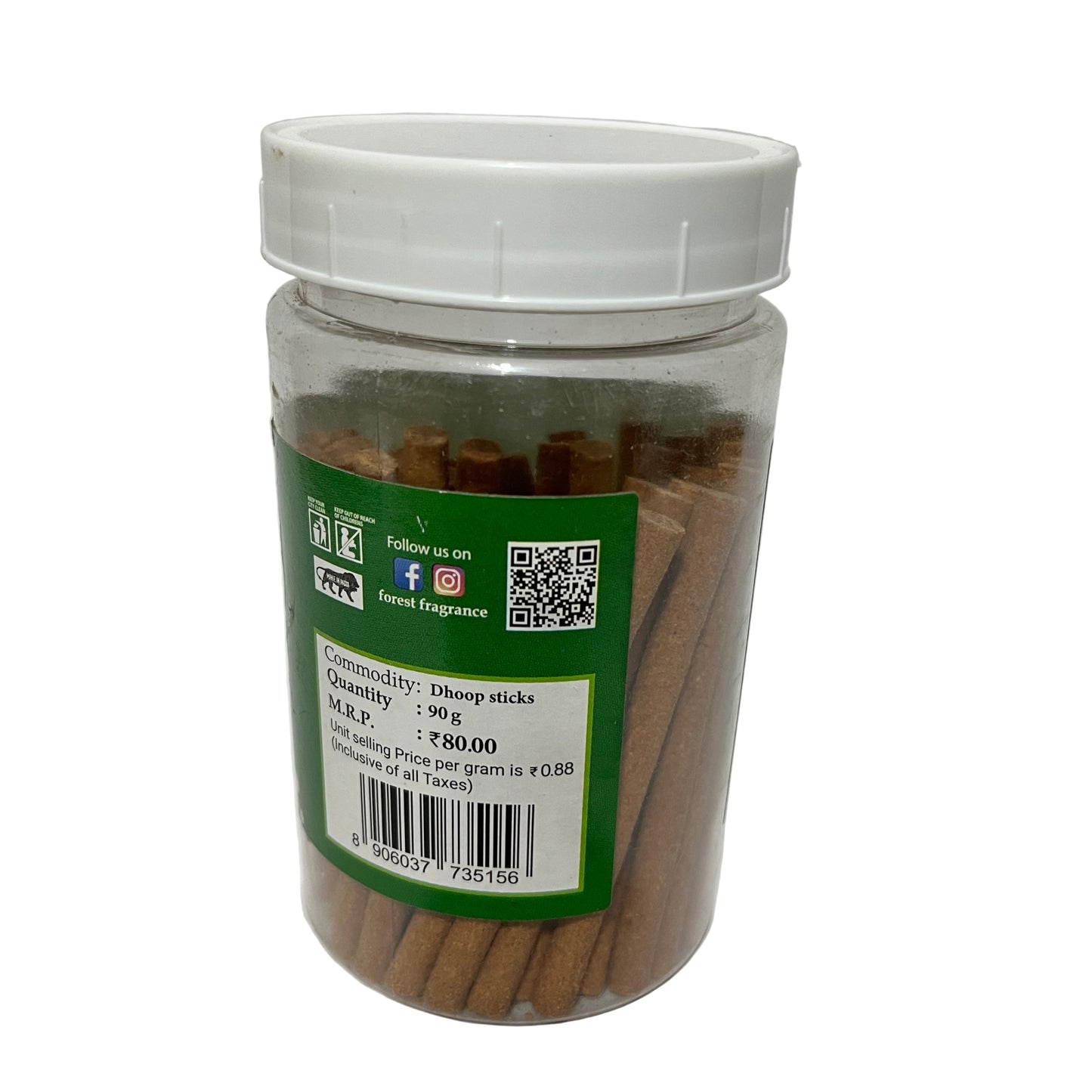 Forest Fragrance SUGANDH Premium Dhoop Sticks Jar (90 gm)